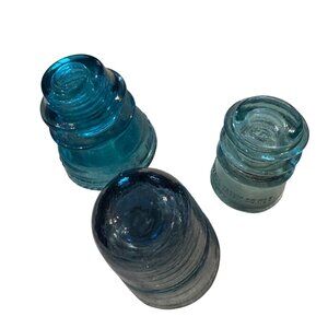Lot of 3 Vintage Glass Electrical Insulators